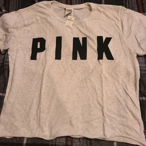 Pink crop T shirt